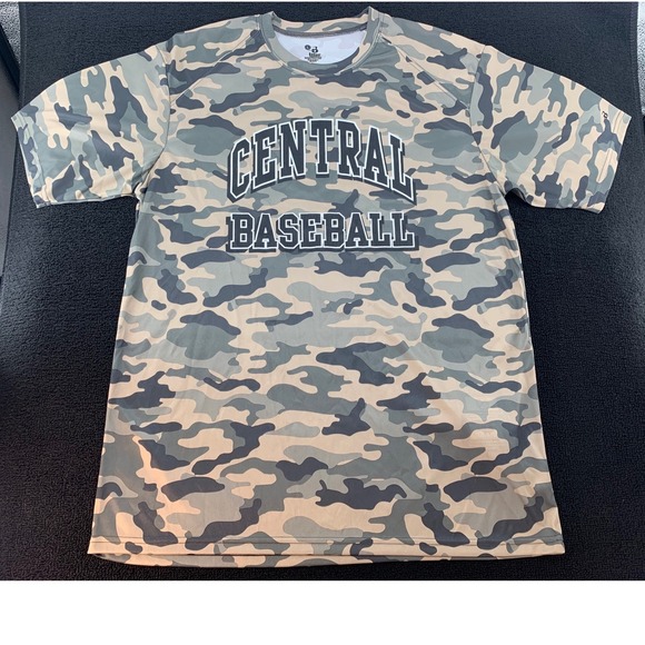 Badger Sport Other - Badger Sport Central Baseball Camo TShirt Youth Large Boys Dry Fit Athletic